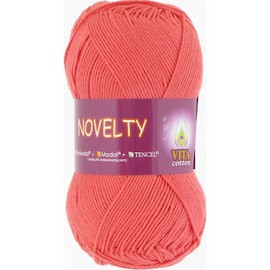 Пряжа Vita-cotton "Novelty" 1221 Красный коралл 50% ProModal, хлопок 50%  200 м 50 гр