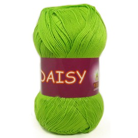 Пряжа Vita-cotton "Daisy" 4425 Салатовый 100% мерсеризованный хлопок 295 м 50 м